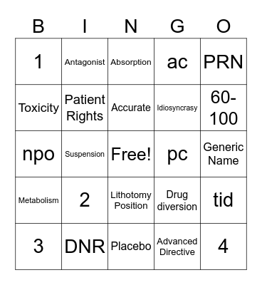 Review Ch 1-13 Bingo Card