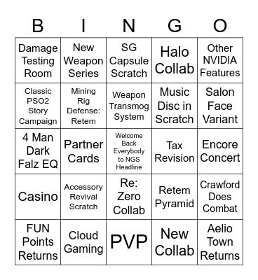 2/1/22 NGS Headline Bingo Card