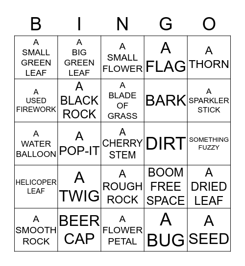 4th of July Bingo Card