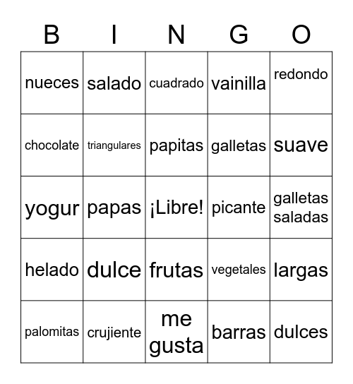 Los Snacks Bingo Card