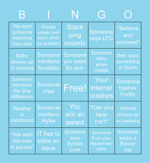 Bynder Gala Bingo Card