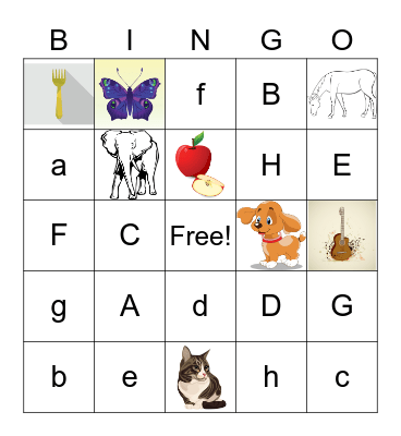 Alphabet Bingo Card