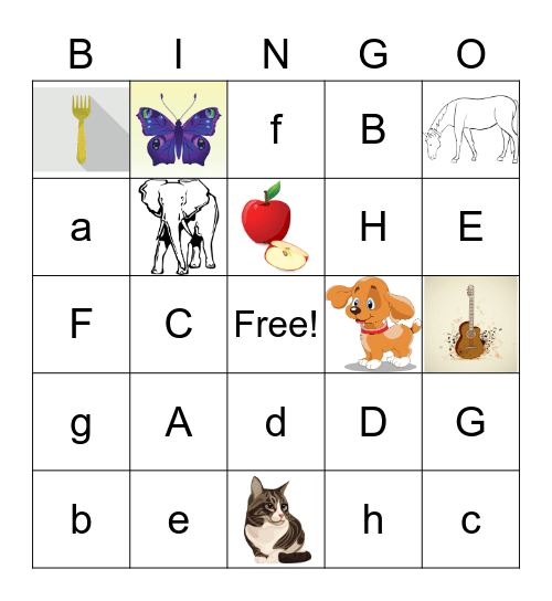 Alphabet Bingo Card