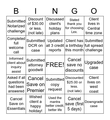 Lex 4th of July  Bingo Card