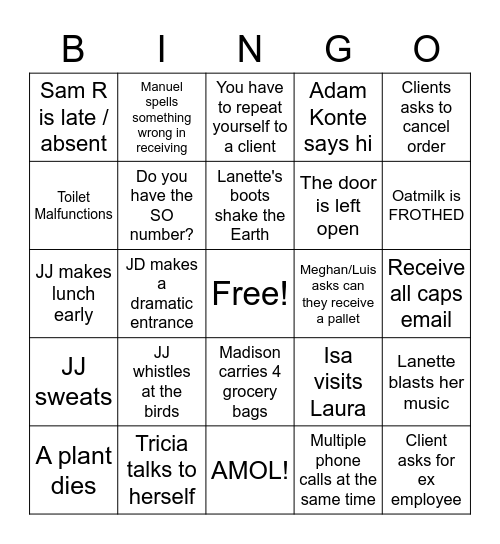 Allied Maker Bingo Card