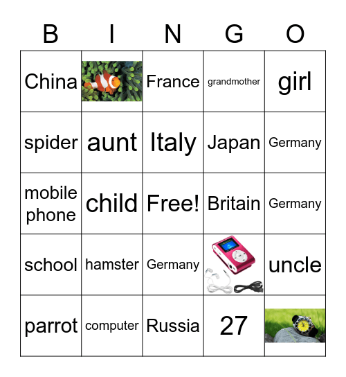 Revision Bingo Card