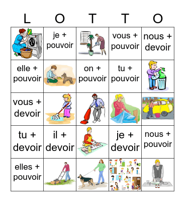 Les Corvées + Pouvoir + Devoir Bingo Card