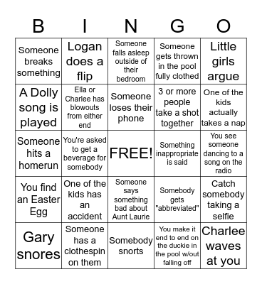 Mechler 4th of July BINGO Card