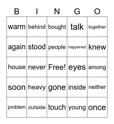 2-4b Bingo Card