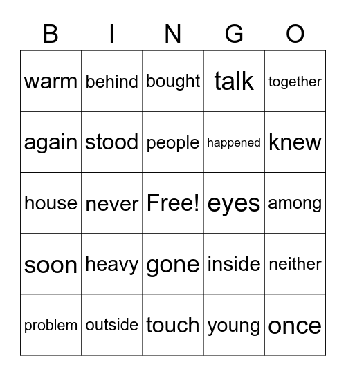 2-4b Bingo Card