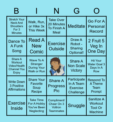 Voltron Bingo Week 4 Bingo Card