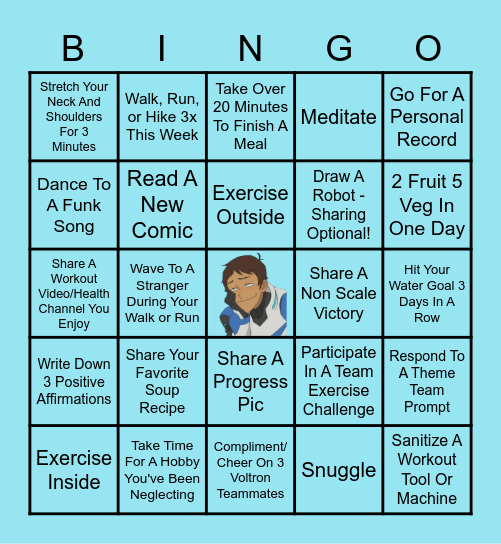Voltron Bingo Week 4 Bingo Card