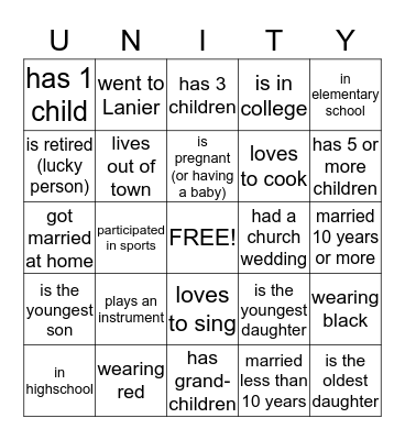 WILSON FAMILY 4TH OF JULY BASH Bingo Card