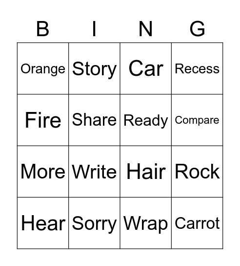 R Bingo Card