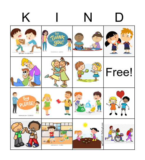 Kindness Bingo Card