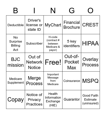 Day 4 Customer Service Bingo Card