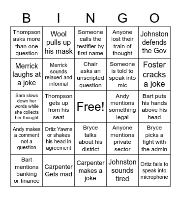 HFIN Bingo Card