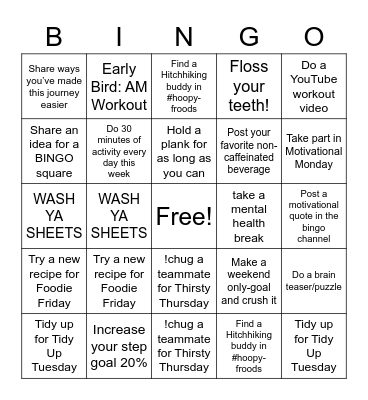 BEEBLEBROX BINGO Card