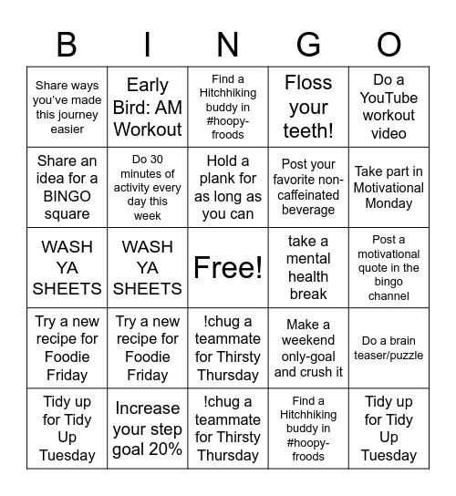 BEEBLEBROX BINGO Card