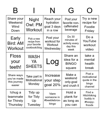 BEEBLEBROX BINGO Card