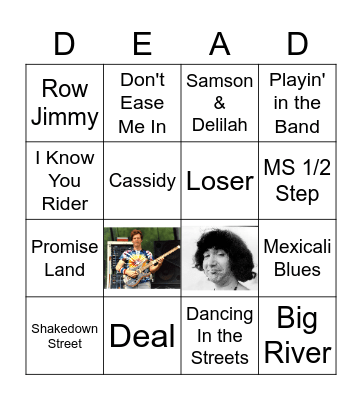 Grateful Dead & Co Bingo Card