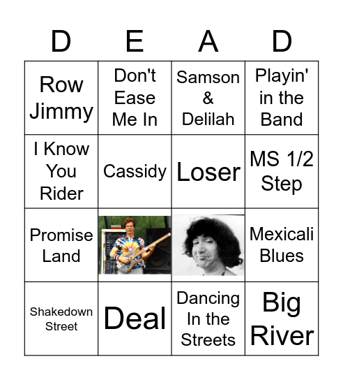 Grateful Dead & Co Bingo Card