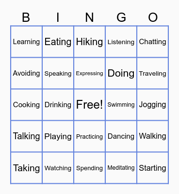 Things we know Bingo Card