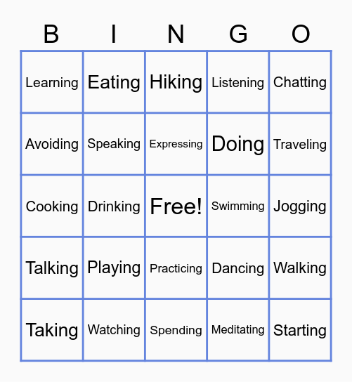 Things we know Bingo Card