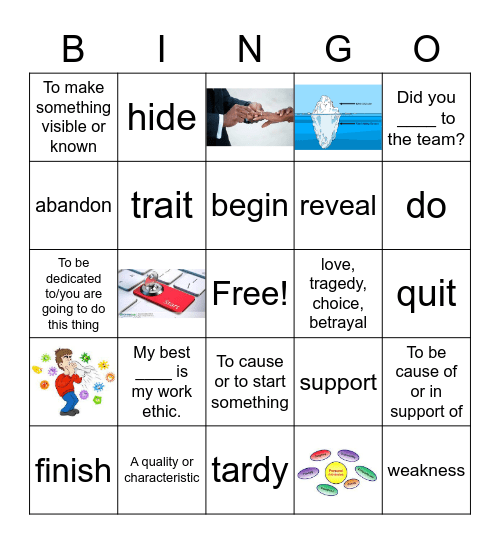 Quarter 3, Collection 4 Bingo Card