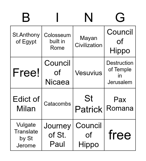 CSH Bingo WK 14 to 16 Bingo Card