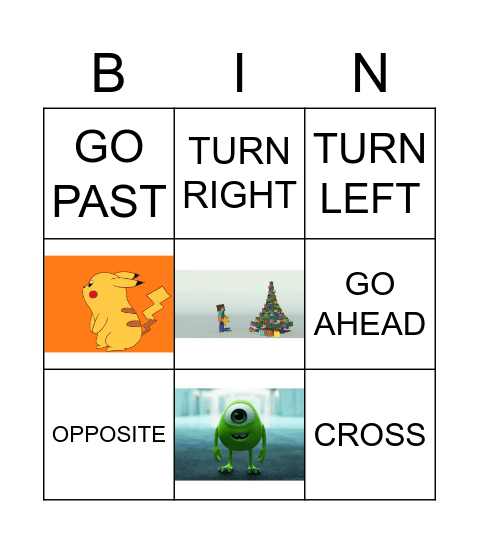 DIRECTIONS Bingo Card