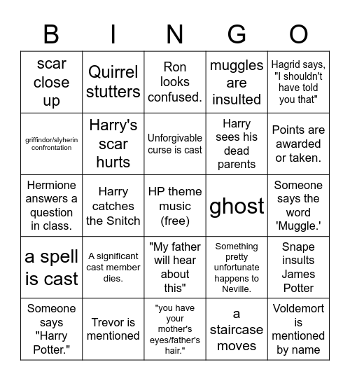 emmy's HP bingo Card