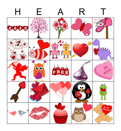 Valentine's Day Bingo Card