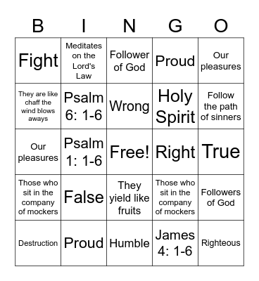 Jesus is Lord Bingo Card