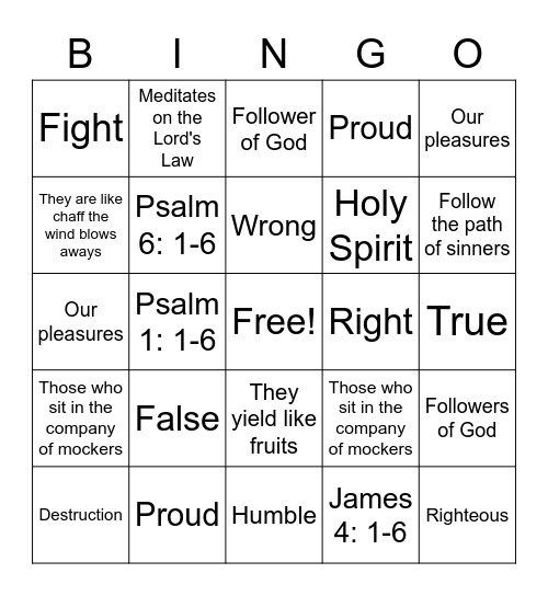 Jesus is Lord Bingo Card