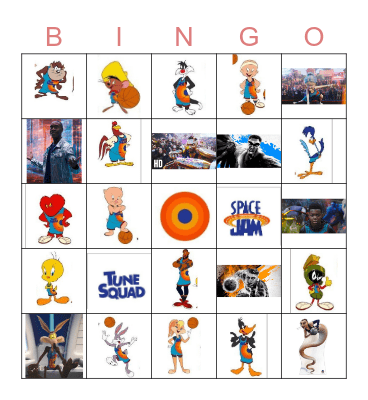 Space Jams 2 A New Legacy Bingo Card