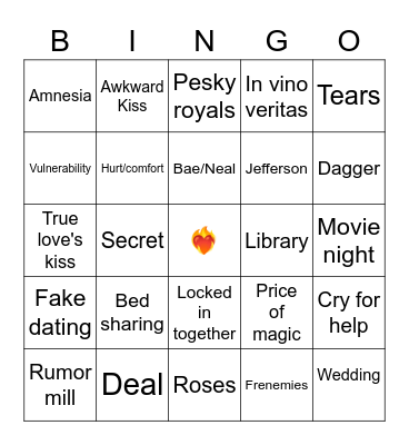 Rumbelle BINGO Card