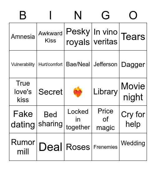 Rumbelle BINGO Card