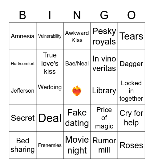Rumbelle BINGO Card