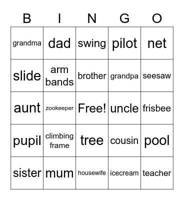 Friends and Family 1 Review Bingo Card