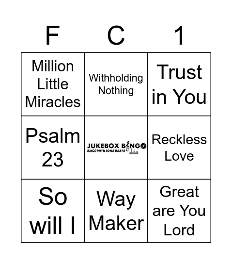 FCC WORSHIP Bingo Card