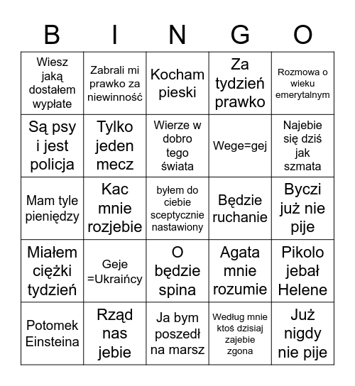 Bingo Mati Bingo Card