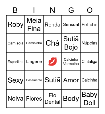 CHÁ  DE LINGERIE DA THY Bingo Card
