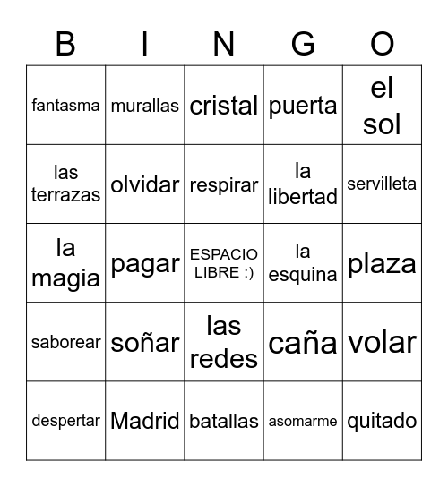 ¡Barrer a Casa Bingo! Bingo Card