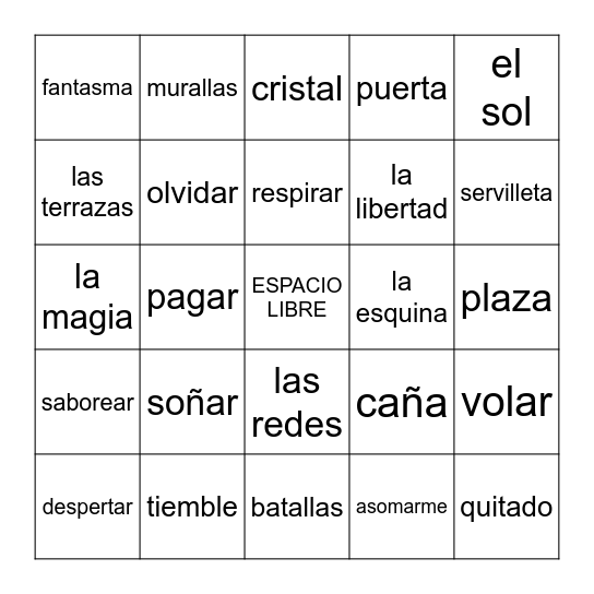 ¡Barrer a Casa Bingo! Bingo Card