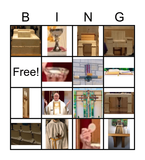 Church Items Bingo Card