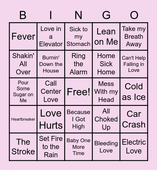 Valentine Dispatch Bingo Card