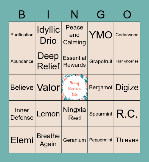 Young Momma Oils Best Party Yet Bingo Card