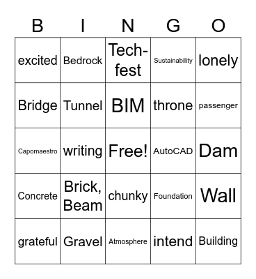 Techfest Bingo Card
