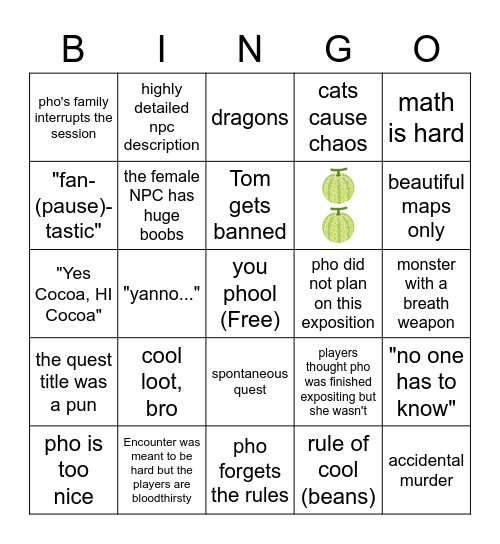 DM Bingph0 v3 Bingo Card